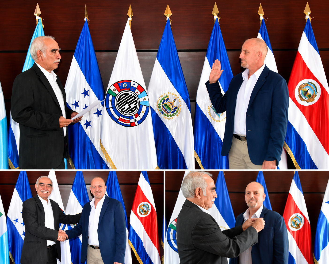 Alex Hasbun during the ceremony appointing him as OIRSA representative in El Salvador